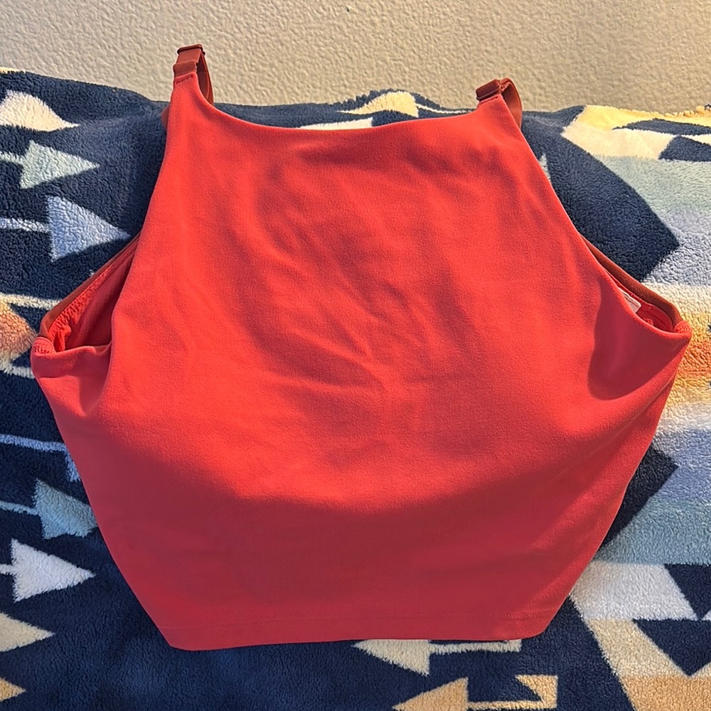 Athleta Red Boxy Tank Top Sports Bra